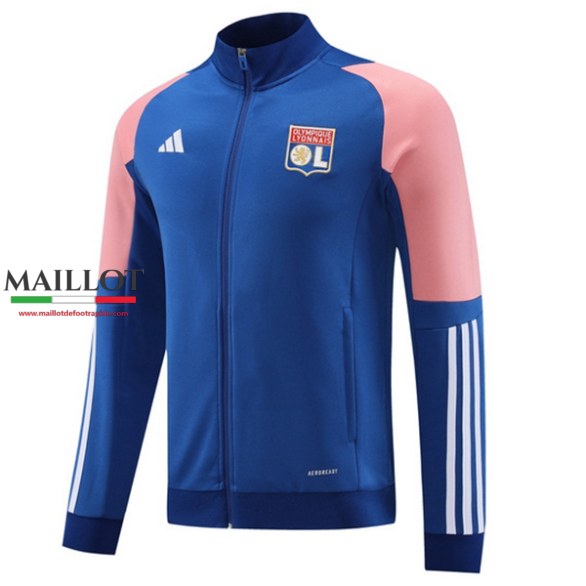 survetement de foot Lyon 2023/2024 pas cher bleu rose