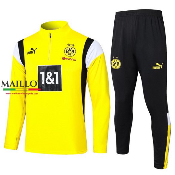 Ensemble survetement Dortmund 2023/2024 jaune noir blanc