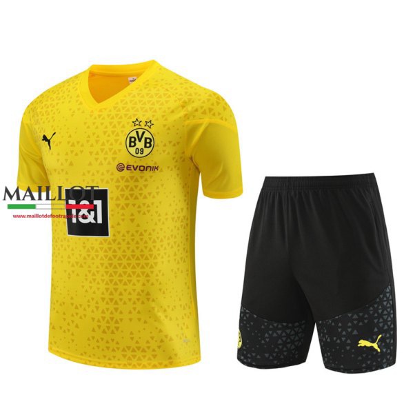 Ensemble entrainement Maillot du Dortmund 2023/2024 enfant jaune
